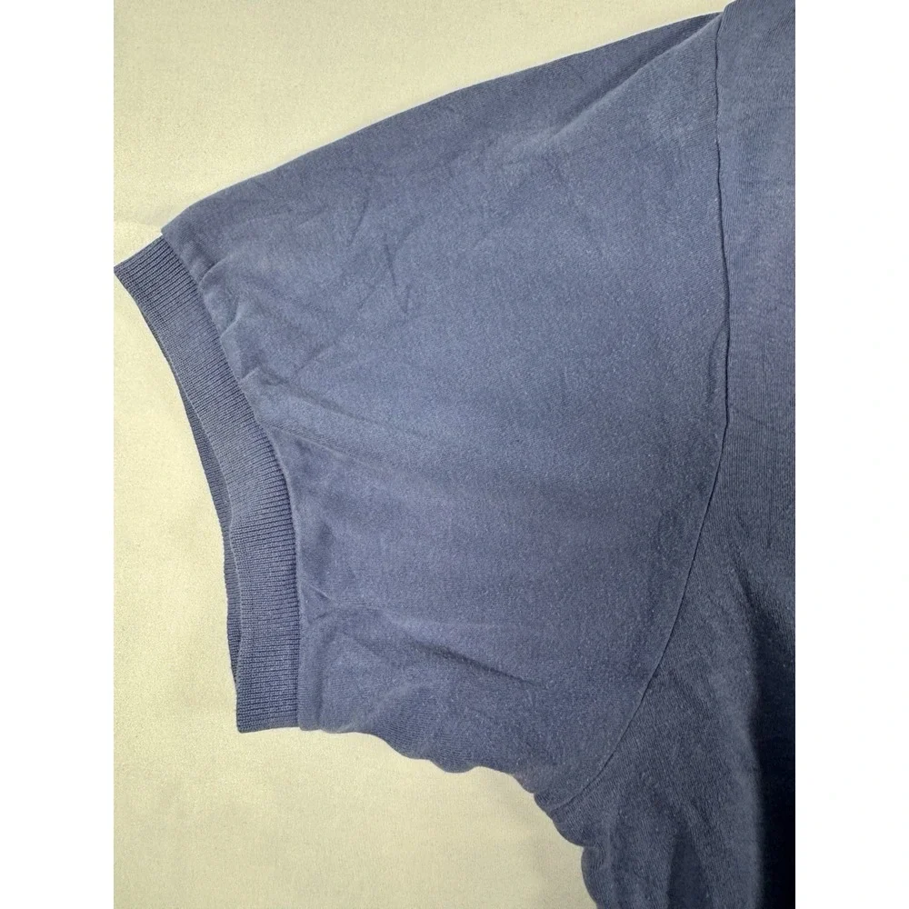 Vintage Polo Ralph Lauren Mens XL Blue Jersey Knit Polo Red Pony Faded